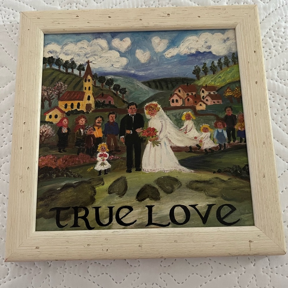 True Love Wedding Scene Framed Art